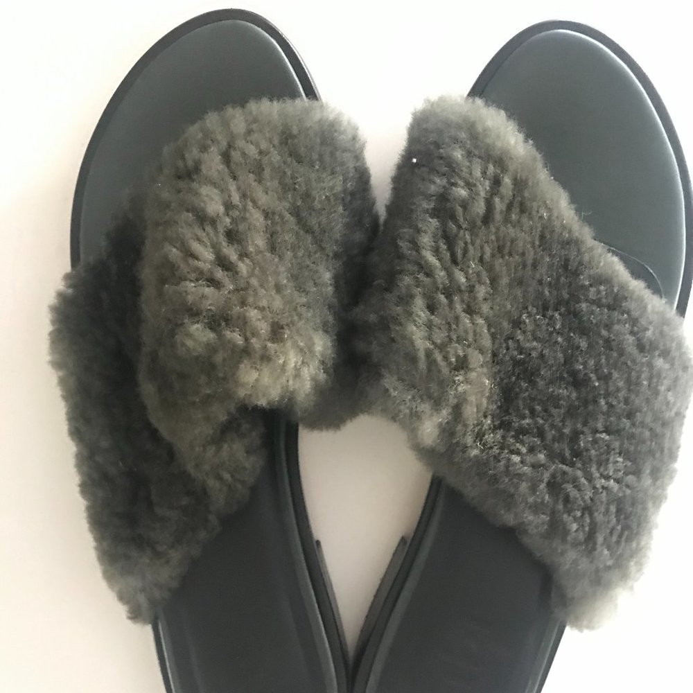 Tibi Fur Slides - Size 40